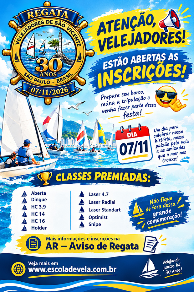 Regata Velejadores de São Vicente 30 Anos